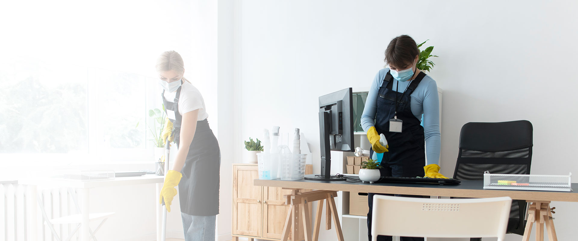 Hygienics professional cleaning team at work in Kochi